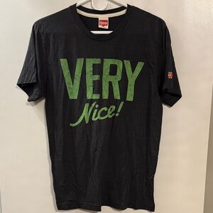 Hanes Black Tee with Green Graphic